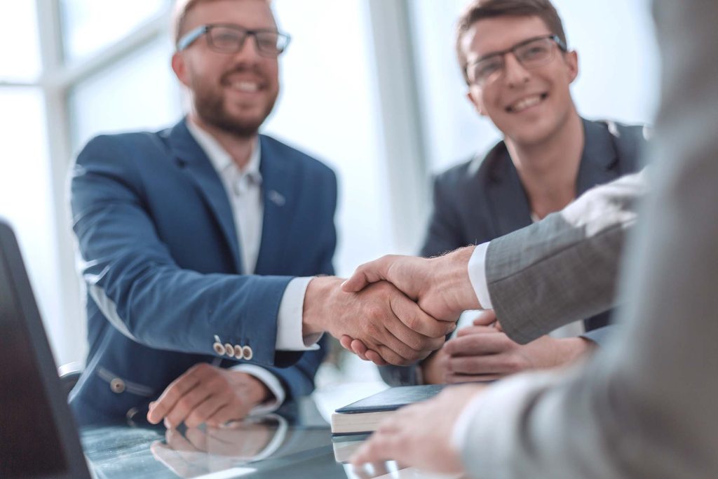 Business Man Negotiating Salary with Employers